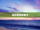 请珍爱你的妻子