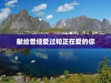 献给曾经爱过和正在爱的你
