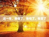 这一年，我懂了，我怕了，我变了