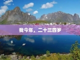 我今年，二十三四岁