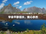 学会平静如水，我心亦然