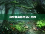 机会其实都是自己给的