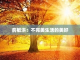 俞敏洪：不完美生活的美好