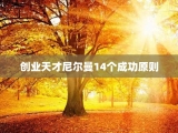 创业天才尼尔曼14个成功原则