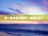 有一种失败叫瞎忙，感悟太深了