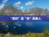 “更好”是“好”的敌人