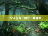 一个人行走，默守一隅清欢
