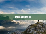 同事离别感言