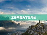 工作不是为了生气的
