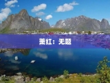 萧红：无题