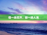 借一场花开，躲一场人海