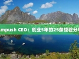Ampush CEO：创业5年的25条经验分享