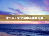 徐小平：创业这事不能太冷静