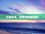 又到年关，你有没有脸回家？