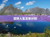 定好人生五年计划