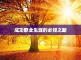 成功职业生涯的必经之路