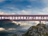 世界500强企业优秀员工的12条核心标准