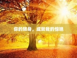 你的转身，成就我的惊艳
