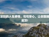 深刻的人生感悟，句句穿心，让你醍醐灌顶!