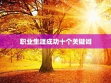 职业生涯成功十个关键词