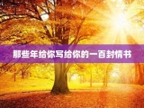 那些年给你写给你的一百封情书