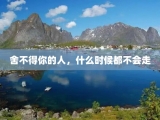 舍不得你的人，什么时候都不会走