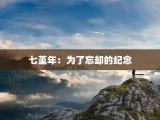 七堇年：为了忘却的纪念