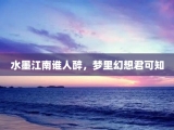 水墨江南谁人醉，梦里幻想君可知