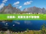 汪国真：如果生活不够慷慨
