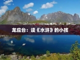 龙应台：读《水浒》的小孩