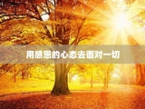 用感恩的心态去面对一切