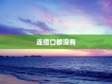 连借口都没有