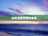 这就是我想要的未来