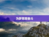 为梦想而奋斗