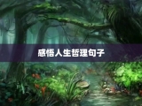 感悟人生哲理句子