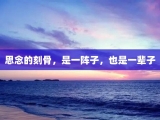 思念的刻骨，是一阵子，也是一辈子