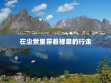 在尘世里带着禅意的行走