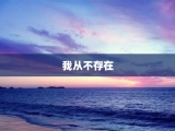 我从不存在