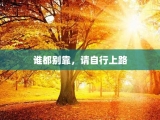 谁都别靠，请自行上路