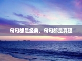 句句都是经典，句句都是真理