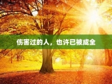 伤害过的人，也许已被成全