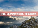 还好，再次见到你们时，我仍未老去。