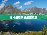这才是聪明的最高境界