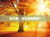 张小娴：怎见得你爱我？