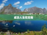 成功人生在忘我