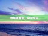 曾经拥有的，渐渐失去