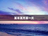 某年某月某一天