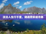 淡泊人生行千里，随遇而安道沧桑