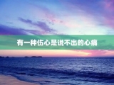 有一种伤心是说不出的心痛