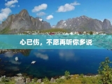 心已伤，不愿再听你多说